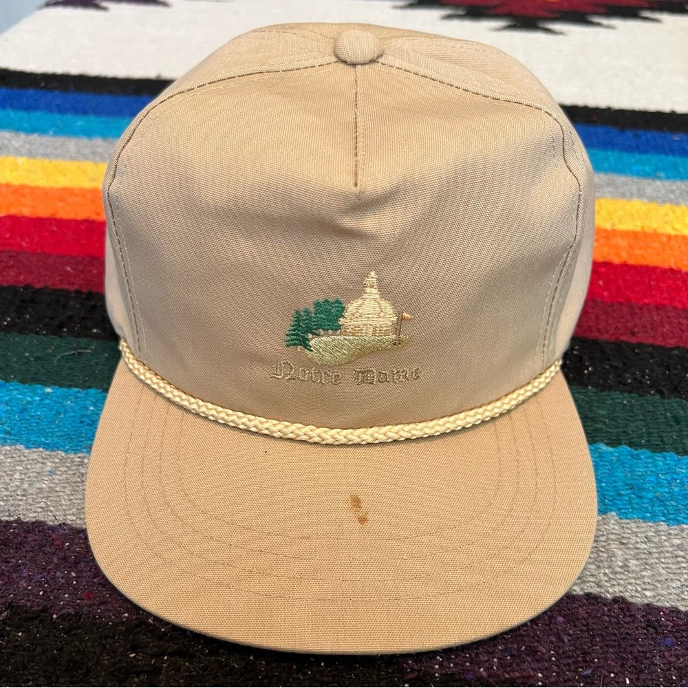 Vintage Town Talk Notre Dame Golf Adjustable Hat hand washed
